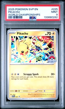 2025 #225 Pikachu PSA 9 Svp EN-SV Black Star Promo Pokemon