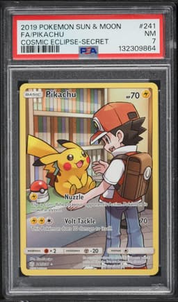 2019 #241 Full Art/Pikachu PSA 7 Sun & Moon Cosmic Eclipse Pokemon