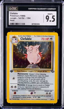1999 #1 Clefable-Holo 1st Edition CGC 9.5 Jungle Pokemon
