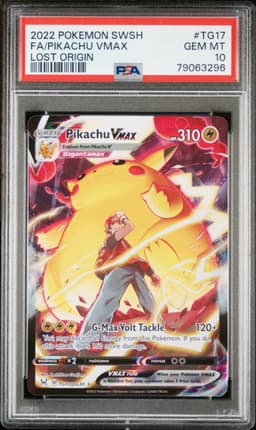 2022 #TG17 Full Art/Pikachu Vmax PSA 10 Sword & Shield Lost Origin Pokemon