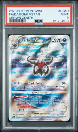 2023 #GG50 Full Art/Darkrai Vstar PSA 9 Sword and Shield Crown Zenith Pokemon