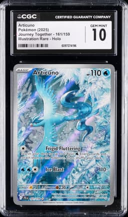 2025 #161 Articuno CGC 10 Jtg EN-Journey Together Pokemon