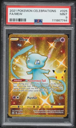 2021 #025 Full Art/Mew PSA 9 Celebrations Pokemon