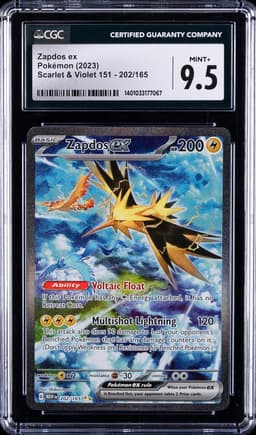 2023 #202 Zapdos EX CGC 9.5 Mew EN-151 Pokemon