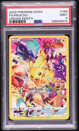 2025 #160 Pikachu PSA 9 Pokemon Sword & Shield Crown Zenith SEC