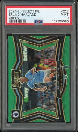 2024-25 Select Premier League Erling Haaland #227 Green /5 PSA 9