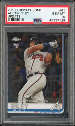 2019 Topps Chrome Update Austin Riley #61 PSA 10