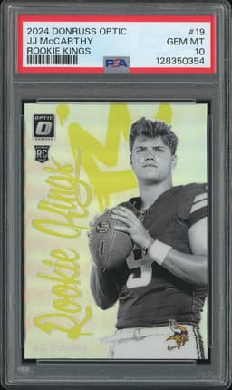 2024 Donruss Optic Rookie Kings J.J. McCarthy #19 Holo PSA 10