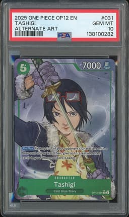 One Piece Tashigi #OP12-031 Legacy of the Master Alternate Art PSA 10