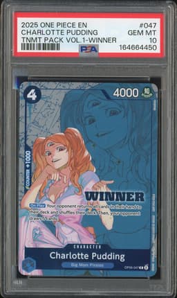 One Piece Charlotte Pudding #OP06-047 Winner Promo 2025 Vol.1 PSA 10