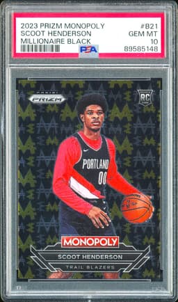 2023 Prizm Monopoly Millionaire Black Scoot Henderson #B21 PSA 10