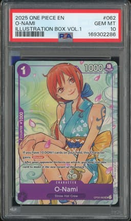 One Piece O-Nami #OP05-062 Illustration Box Vol. 1 Promo PSA 10