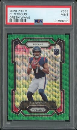 2023 Panini Prizm C.J. Stroud #339 Green Wave PSA 9