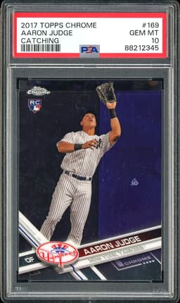 2017 Topps Chrome Aaron Judge Catching #169 PSA 10