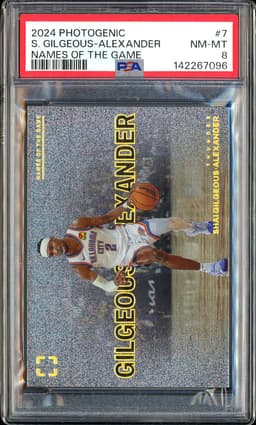 2024 Panini Photogenic Names of the Game Shai Gilgeous-Alexander #7 PSA 8