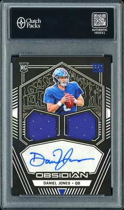 2019 Panini Obsidian Rookie Jersey Ink Daniel Jones #RJI-DJO Patch Autograph /100