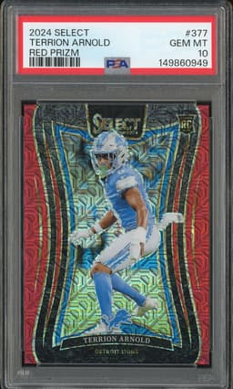 2024 Select Suite Level Terrion Arnold #377 Red Prizm /49 PSA 10
