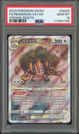 2023 Crown Zenith Galarian Gallery Regigigas VSTAR #GG55 PSA 10