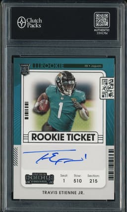 2021 Panini Contenders Rookie Ticket Travis Etienne Jr. #112 Autograph