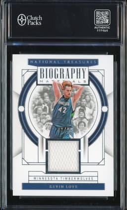 2023-24 Panini National Treasures Biography Materials Kevin Love #BGM-LOV /99