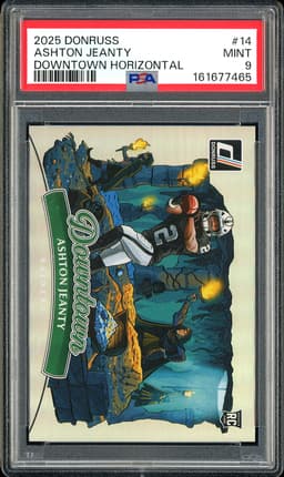 2025 Donruss Downtown Horizontal Ashton Jeanty #14 PSA 9