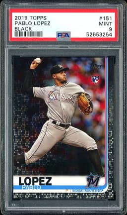 2019 Topps Pablo Lopez #151 Black PSA 9