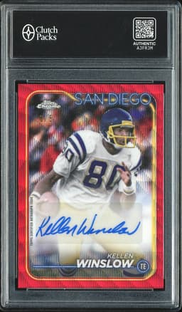 2024 Topps Chrome Kellen Winslow #BA-KWI Red Wave Refractor Autograph /5