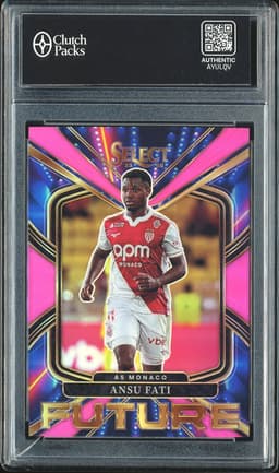 2025-26 Panini Select Ligue 1 McDonald's Soccer Future Ansu Fati #10 Pink Mojo /25