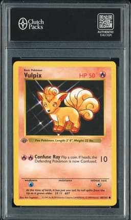 1999 Pokemon Game Vulpix #68/102 1st Edition