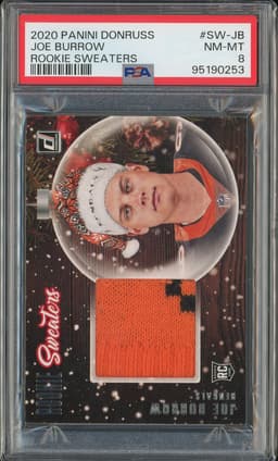 2020 Panini Donruss Rookie Sweaters Joe Burrow #SW-JB PSA 8