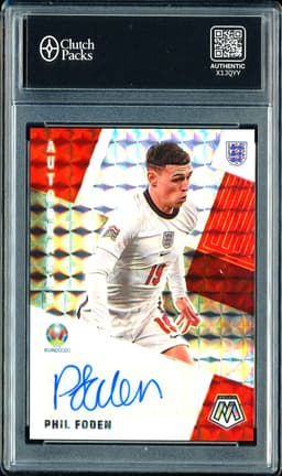 2021 Panini Mosaic UEFA Euro 2020 Autographs Phil Foden #AM-PF Mosaic Autographs
