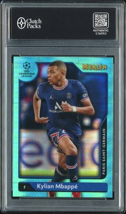 2022 Topps Merlin Kylian Mbappé #100 Aqua Refractor