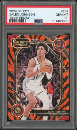 2024-25 Select Jalen Johnson #247 Tiger Prizm PSA 10