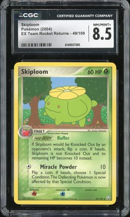 2004 EX Team Rocket Returns Skiploom #49/109 CGC 8.5