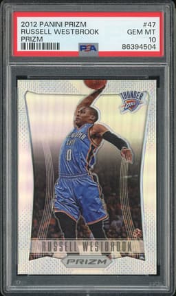 2012 Panini Prizm Russell Westbrook #47 Prizm PSA 10