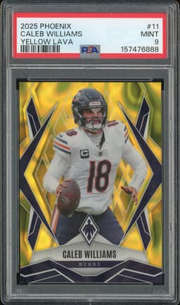 2025 Phoenix Caleb Williams #11 Yellow Lava /125 PSA 9