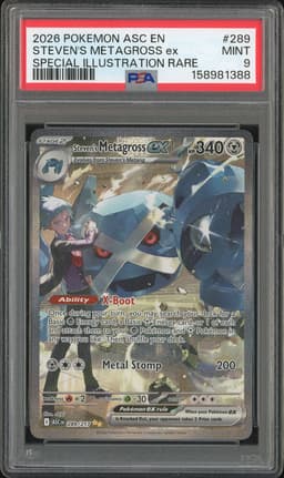 2026 Pokemon Scarlet & Violet Black Bolt Steven's Metagross ex #289 PSA 9