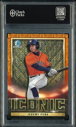 2023 Bowman Chrome Iconic Jeremy Peña #BI-5 Orange Mojo /25
