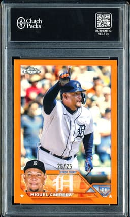 2023 Topps Chrome Miguel Cabrera #164 Orange Refractor /25