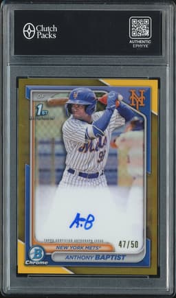 2024 Bowman Chrome Anthony Baptist #CPA-AB Gold Refractor Autograph /50