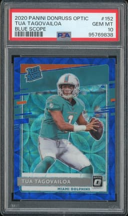 2020 Panini Donruss Optic Tua Tagovailoa #152 Blue Scope PSA 10