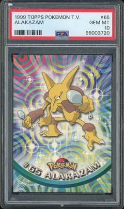 1999 Topps Pokemon T.V. Alakazam #65 PSA 10