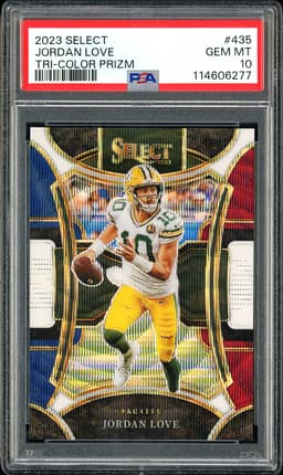 2023 Select Jordan Love #435 Tri-Color Prizm /149 PSA 10
