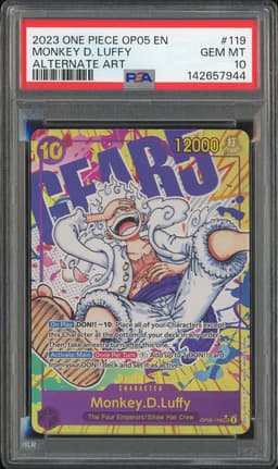 One Piece Monkey D. Luffy #OP05-119 Awakening of the New Era SEC Foil PSA 10