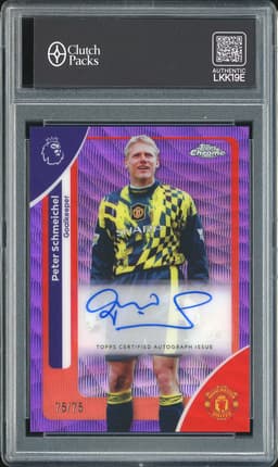 2026 Topps Chrome Peter Schmeichel #CA-SH Purple Wave Autograph /75