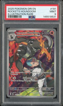 2025 Pokemon Team Rocket's Houndoom #191 Illustration Rare PSA 9