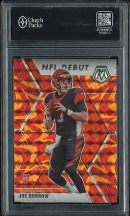 2020 Panini Mosaic NFL Debut Joe Burrow #261 Orange Reactive