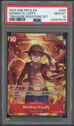 One Piece Monkey D. Luffy #ST10-006 Ultra Deck: The Three Captains SR PSA 10