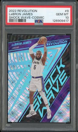 2022 Revolution Shock Wave LeBron James #8 Cosmic /99 PSA 10