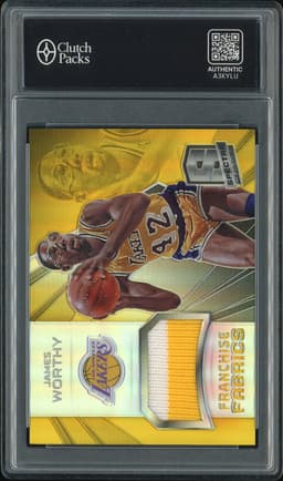 2014-15 Panini Spectra Franchise Fabrics James Worthy #FRA-JWO Gold /10
